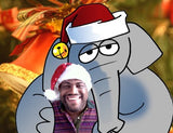 Jingles The Elephant Saves Christmas: Black / White Santa