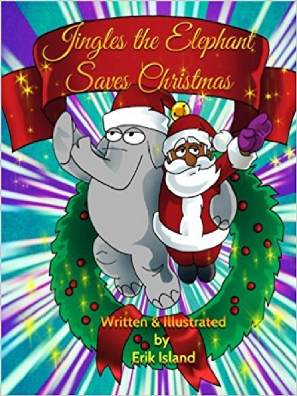 Jingles The Elephant Saves Christmas: Black / White Santa
